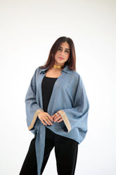 Lumi Cropped Kaftan with Gold Cuffs